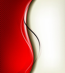 Poster - 3D red background composition