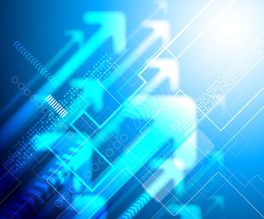 Poster - Blue abstract business composition