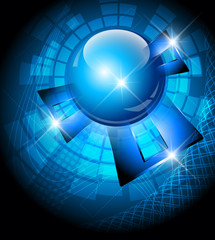 Poster - Blue abstract business concept