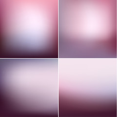Wall Mural - Smooth defocused blur backgrounds set