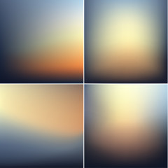 Wall Mural - smooth defocused blur backgrounds set