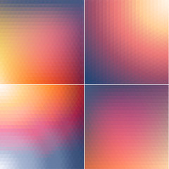 Wall Mural - smooth triangular colorful backgrounds set v