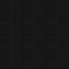 Wall Mural - black seamless wicker pattern