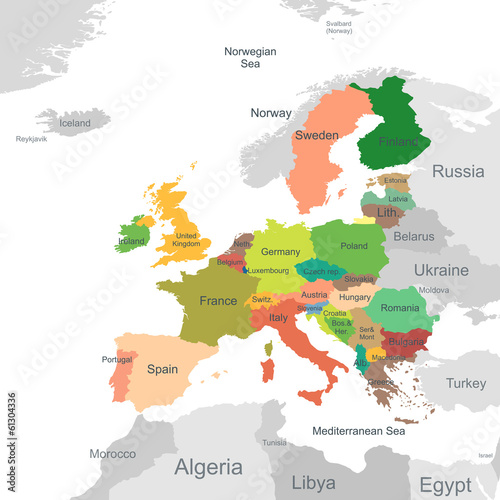 Naklejka na kafelki European Union map