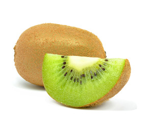 Wall Mural - kiwi fruit on a white background