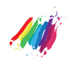 Wall Mural - colored splashes in abstract shape