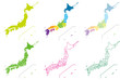 日本地図デザインセット