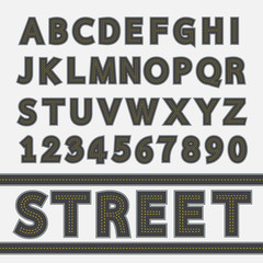 Wall Mural - Street type font, Typography, Vector illustration