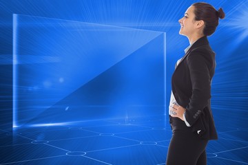 Poster - Composite image of happy businesswoman