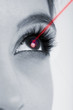Laser vision correction. Woman's  eye.