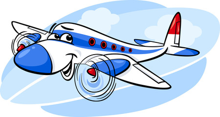 Sticker - air plane cartoon illustration