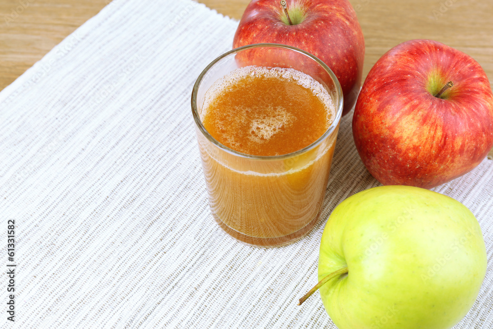 Healthy fresh juice of apples close up