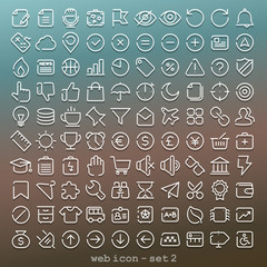 Wall Mural - line web icon - set 2