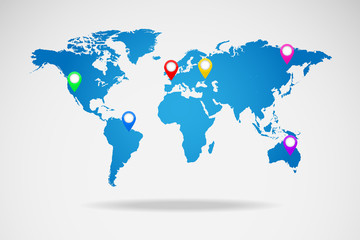 world map vector illustration