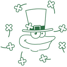 Happy St. Patricks Day Comic Frog Design