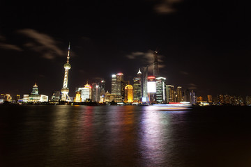 Canvas Print - Shanghai city skyline at night