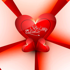 Wall Mural - card for valentine's day heart colorful vector design