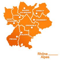 Rhône Alpes Région Départements Et Villes