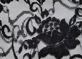 Wall Mural - Black lace