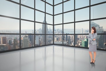 Poster - Composite image of focused businesswoman