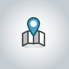 Poster - Map pin web icon
