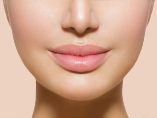 Poster - Beautiful Perfect Lips. Sexy Mouth Closeup