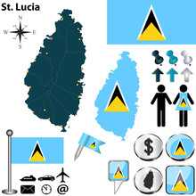 Map Of St. Lucia