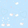 Patterns with sheeps.Vector illustration.
