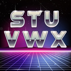 Poster - 80s Retro Sci-Fi Font from S to X