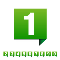 Poster - Numbers set. Vector illustration.