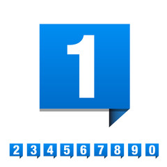Poster - Numbers set. Vector illustration.