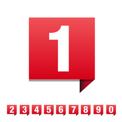 Poster - Numbers set. Vector illustration.