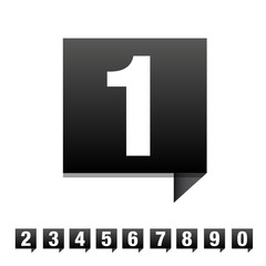 Poster - Numbers set. Vector illustration.