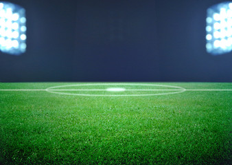 soccer field and the bright lights