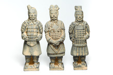 Three Terra Cotta Warriors By Ancient China