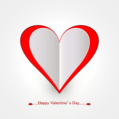 Wall Mural - happy valentine's day card for heart design vector illustration