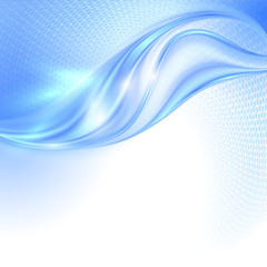 Poster - Abstract Blue waving Background