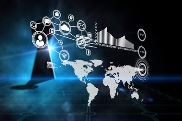 Poster - Composite image of technology interface