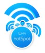 Wifi hotspot icon isolated white