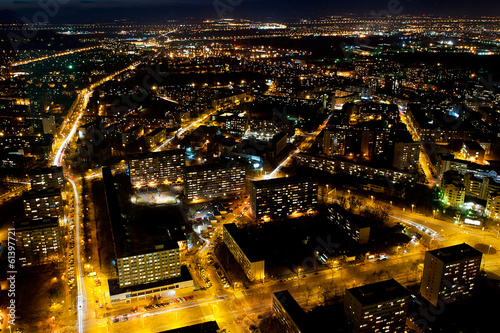 Naklejka - mata magnetyczna na lodówkę wroclaw by night