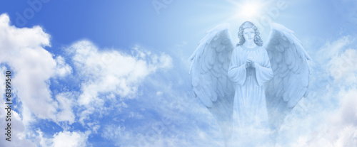 Obraz na plátně Guardian Angel in the Sky