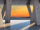 Fototapeta Fototapety przestrzenne i panoramiczne - Architectural design of the terrace