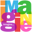 © Web Buttons Inc - 'IMAGINE' Letter Collage (imagination creativity dreams ideas)