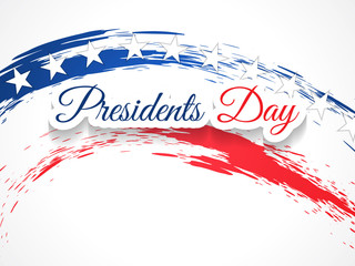 elegant presidents day design on white color background