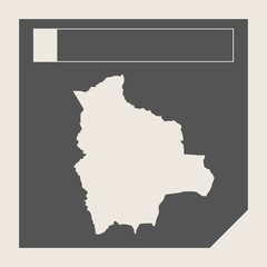 Naklejka na meble Bolivia map button