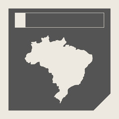Naklejka na meble Brazil map button