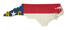 Grunge State Of North Carolina Flag Map