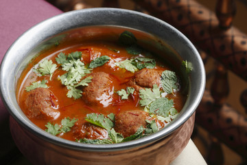 Wall Mural - Rista is an aromatic dish made of Boneless mutton balls 