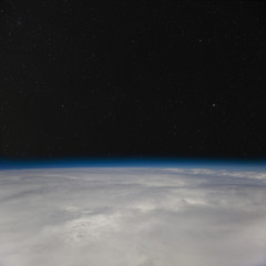 Wall Mural - high altitude view of the earth in space.