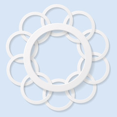 Poster - Abstract 3d circles on blue background. eps 10.